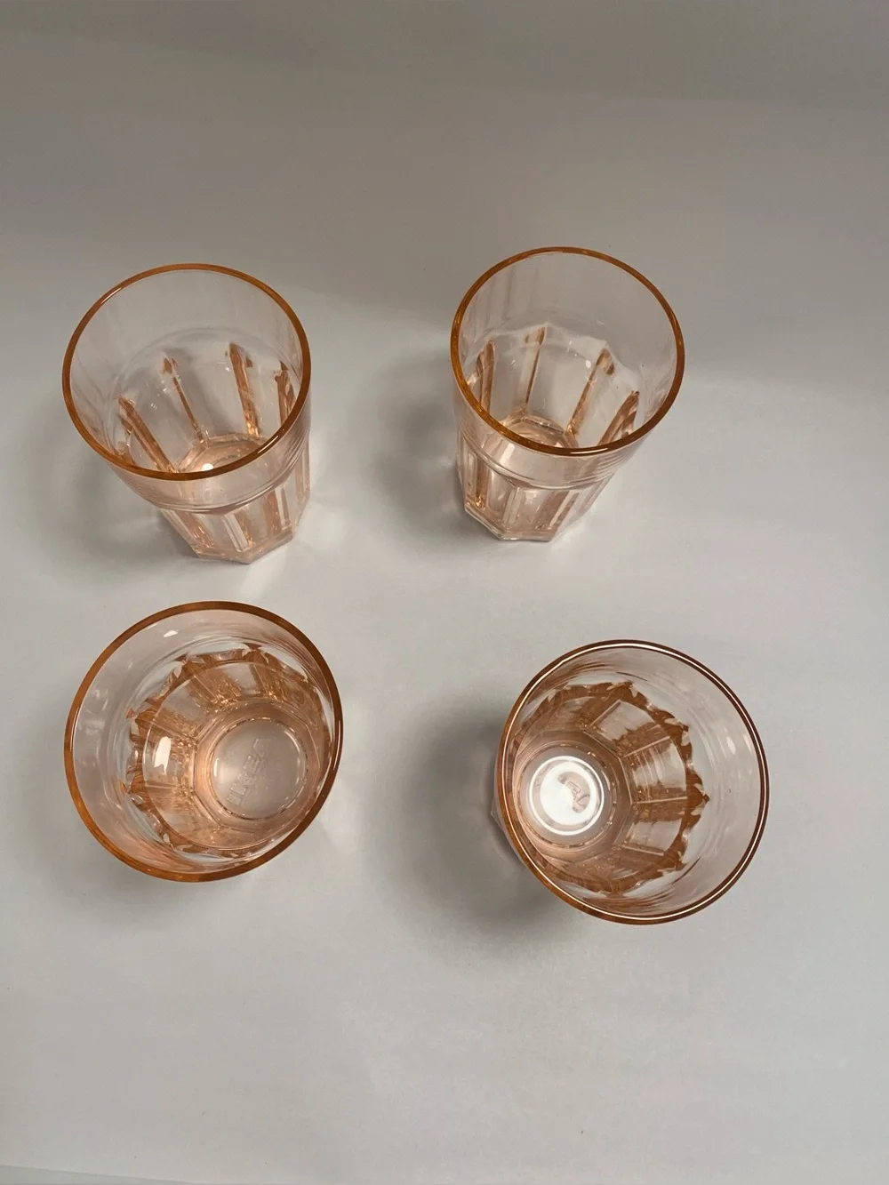 IKEA POKAL Blush Pink 14oz Glasses. Set of 4. EUC